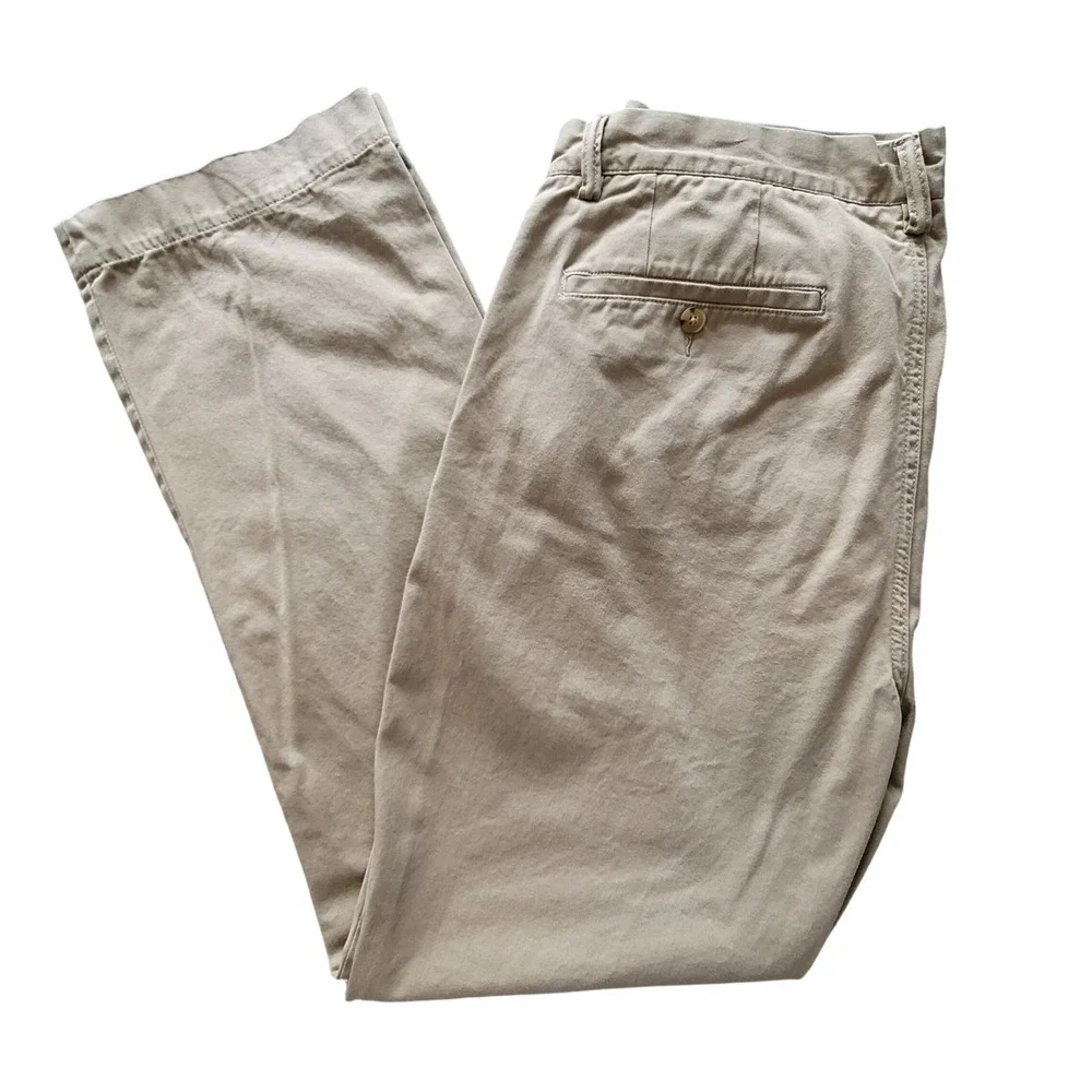 Polo Ralph Lauren Chino Pants Mens 35x32 Khaki Tan Classic Fit Cotton Trousers